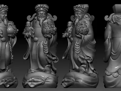 god of Wealth  3D print model