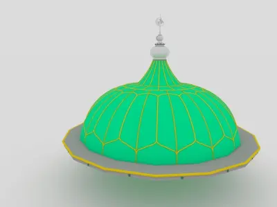dome mosque Low-poly 3D model