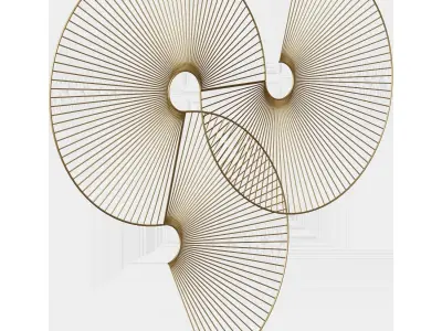 Wall decoration Venertia gold 63 5  61 cm 3D model