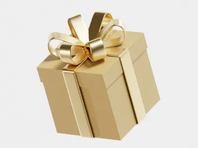 Gift box 3d model Low-poly 3D model