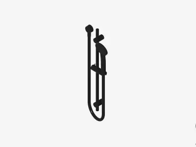 Shower - Rail - Luxury - Pin Low-poly 3D model
