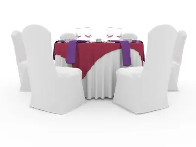 Banquet Table and Chair 35 3D model