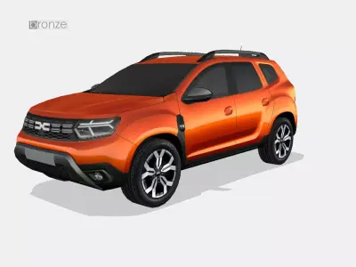 Dacia Duster 2022 Low-poly 3D model