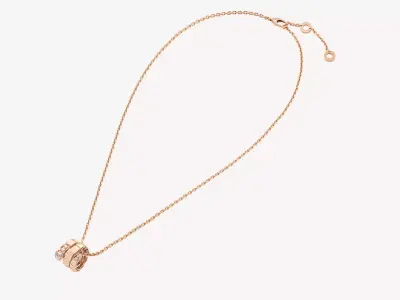 BULGARI - SERPENTI VIPER - NECKLACE - DOUBLE COIL WITH DIAMONDS 3D print model