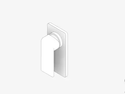 Wall Mixer Tap - Luxury - Green Low-poly 3D model