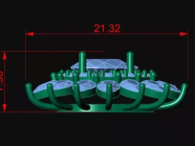 Diamond Pear Gold Pendant 3D print model