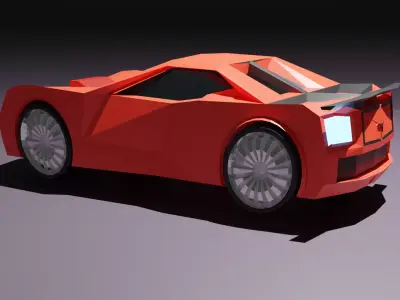 Low poly sport car 3D model purchase