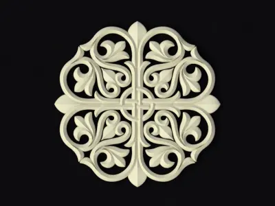 Central decor ornament for furniture 3D model 270