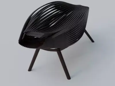 Petal Lounge 1 3D model