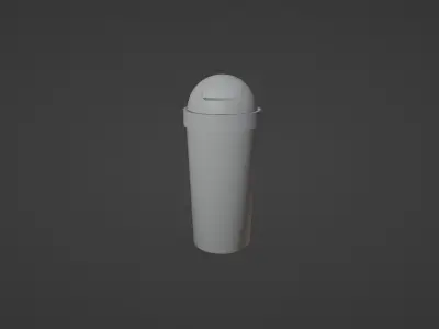 low-poly street trash can Free low-poly 3D model