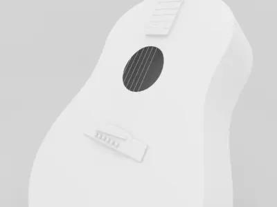 Acoustic guitar 3D model