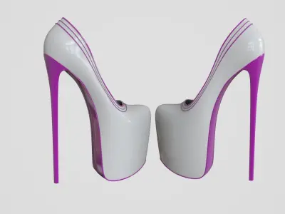 3D high heels shoe Free 3D model