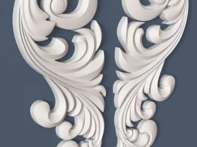 Decorative Scroll 3D model buy
