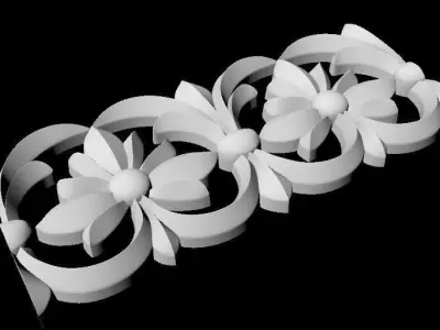 Central decor ornament for furniture 3D model 233