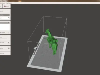 A horse with a saddle 3D model
