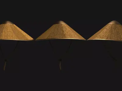 5 Male Joseon Gat Low-poly 3D model