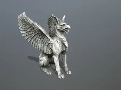 Statue Creature Low-poly 3D model