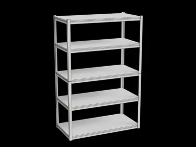 5 Shelf Storage Rack Low-poly 3D model