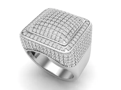 AV 516 Men Hip Hop Big Boss Ring 3D print model