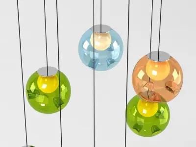 Bocci Chandelier 3D model