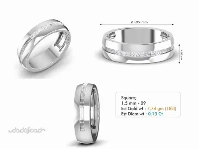Solitaire Women Engagement Wedding Ring 3dm Render Detail 3D print model