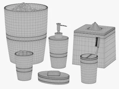 Milano Bath Accessories from Austin Horn Classics 3D model