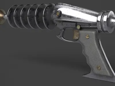 Fantasy Gun 03 Low-poly 3D model