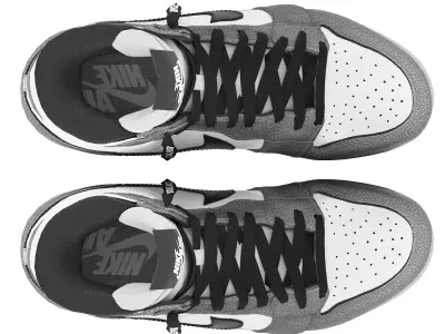 nike air jordan 1 retro grey  3D model
