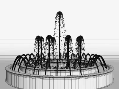 fountains fountain - fountain Low-poly 3D model