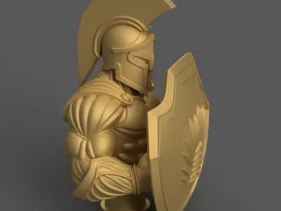 Spartan Warrior Shield 3D print model