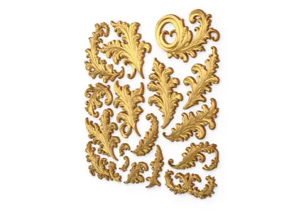 Acanthus Leaves Collection-01 3D model