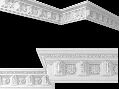 Decor molding 5 Low-poly 3D model