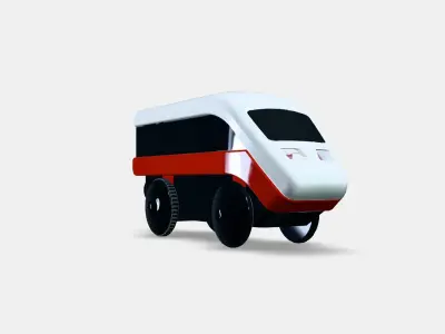 LILLABO Battery-operated locomotive Low-poly 3D model