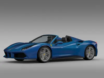 Ferrari 488 Spider 2016 3D model