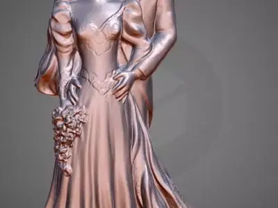 wedding couple statue decoration 3D print model