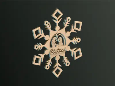 Snowflakes Birth Celebration 3D print model