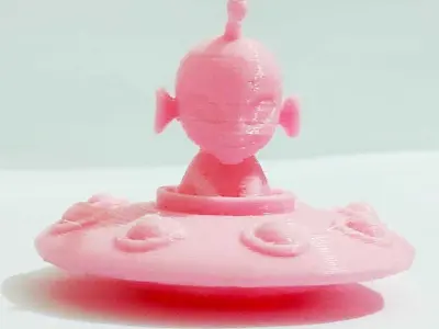 A cute UFO Alien to decorate and play 3D print model