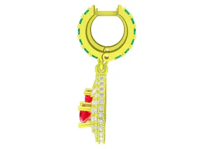 A5671 Luxury Diamond Earrings 3D Model 3D print model