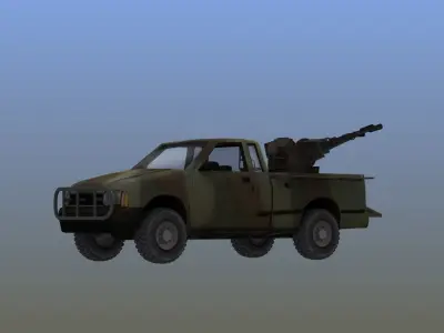 Technical Gun Truck 3D model