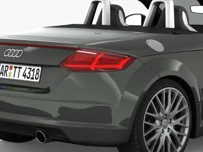 Audi TT Roadster 2015 detailed interior 3D model