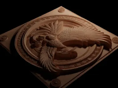 Thunderbird CNC 3d Print High Relief Sand Casting 3D print model