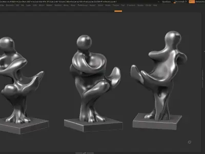 Modern Abstract Decorative sculpture 3d print model 137 3D print model