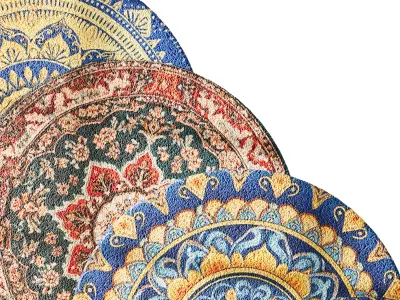 round carpet 12 3D model