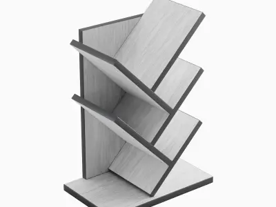 Small Bookshelf B 02 Low-poly 3D model
