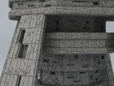 Sci Fi Shapes - The Empire Low-poly 3D model