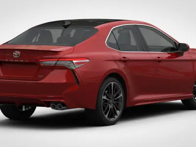 Toyota Camry XSE 2018 detailed interior 3D model