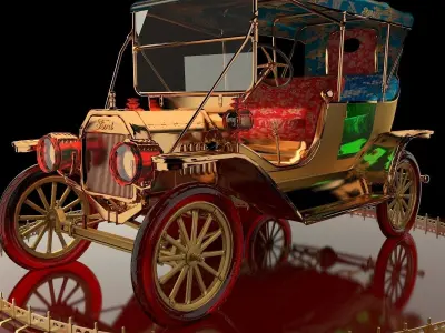 Antique car 3D model