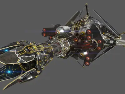 Civilian DROMEDARY Fission Drive Section 3D model