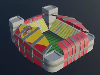 Football Stadium - Spain Low-poly 3D model