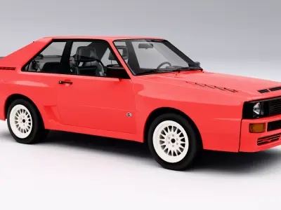 Audi Sport quattro 1984 Low-poly 3D model